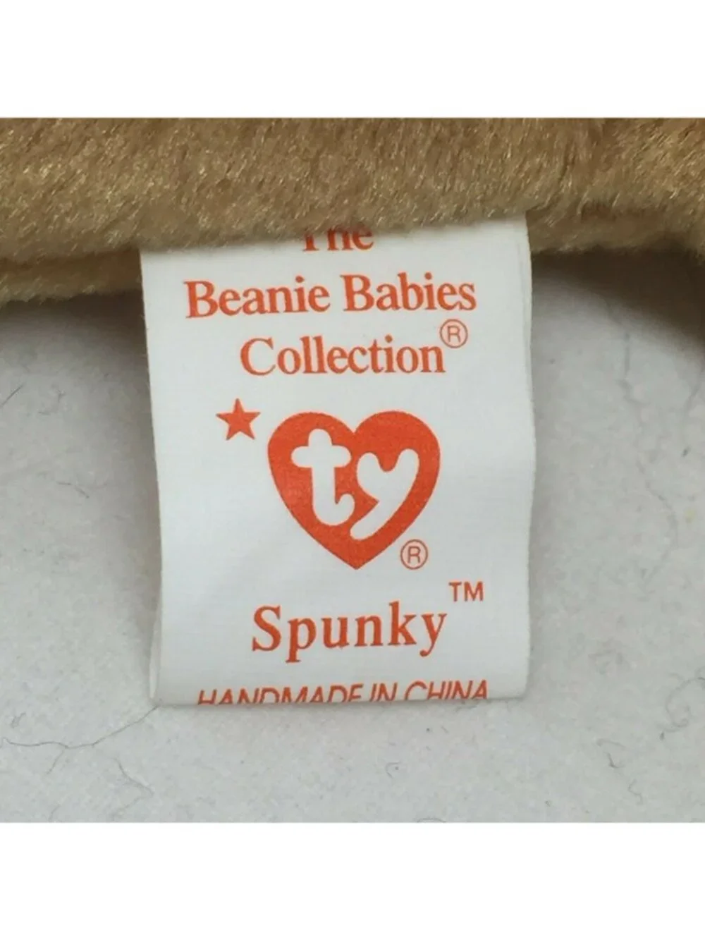 Ty Beanie Baby Spunky Dog Cocker Spaniel Plush Stuffed Animal  W Tag Jan 14 1997